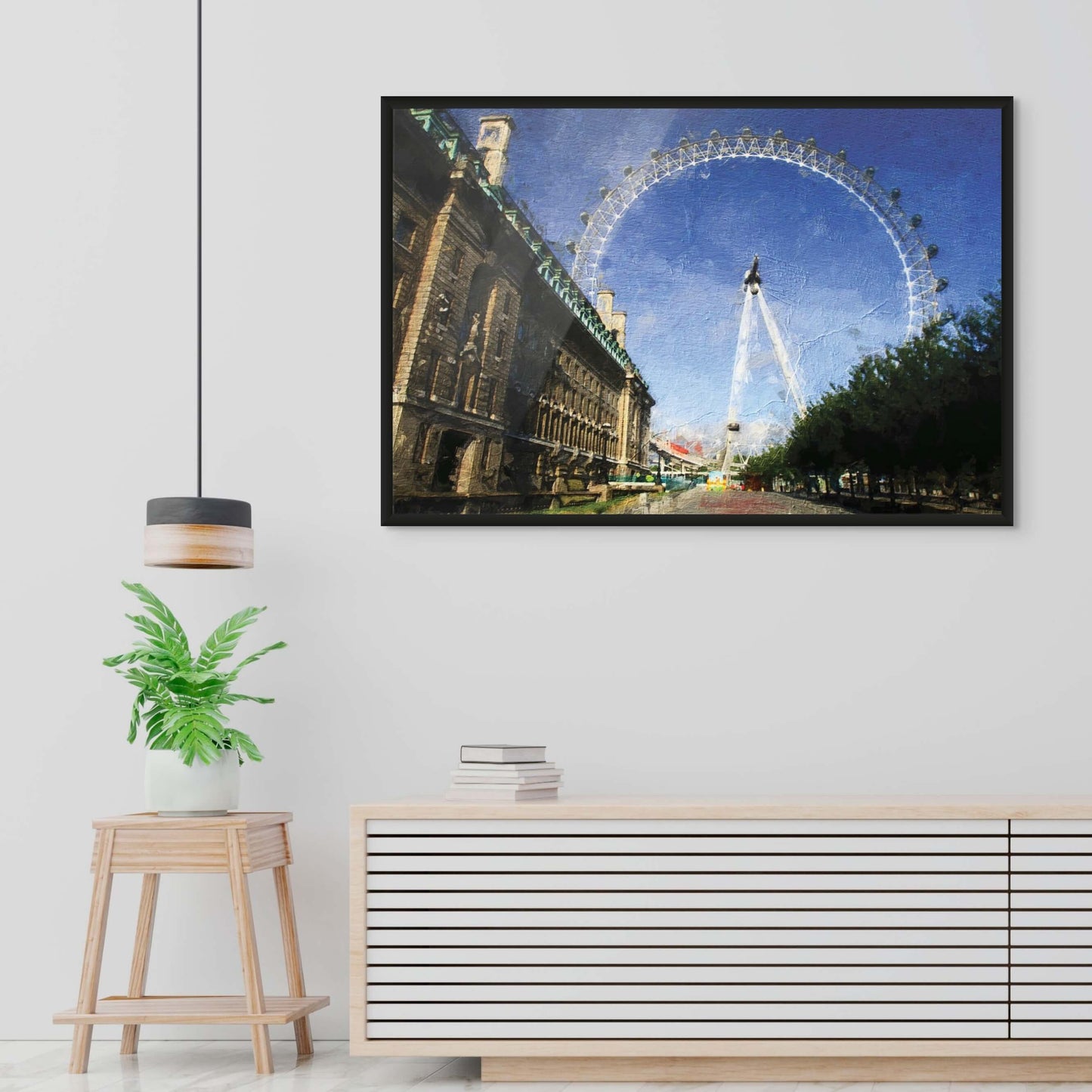 London Eye and classical architecture art print