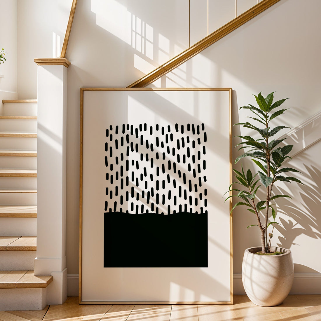 Dynamic Dashes Wall Art Print - Abstract Collection