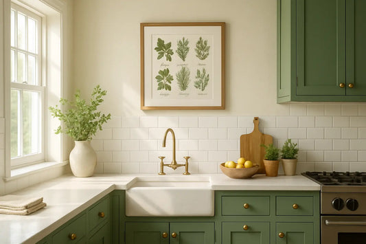 kitchen wall art Ireland herb print in bright Irish kitchen