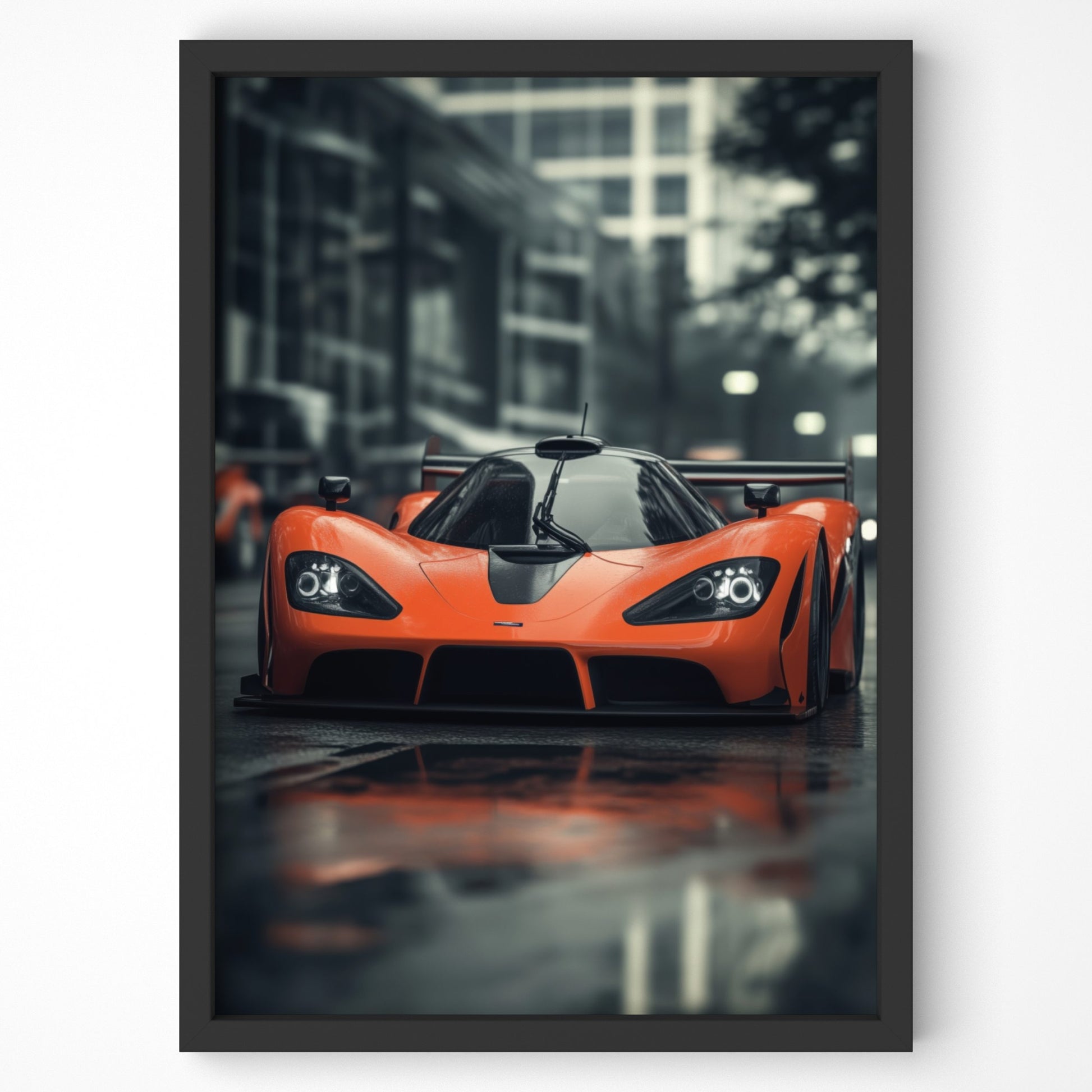 Orange McLaren F1 GTR Print Black Framed