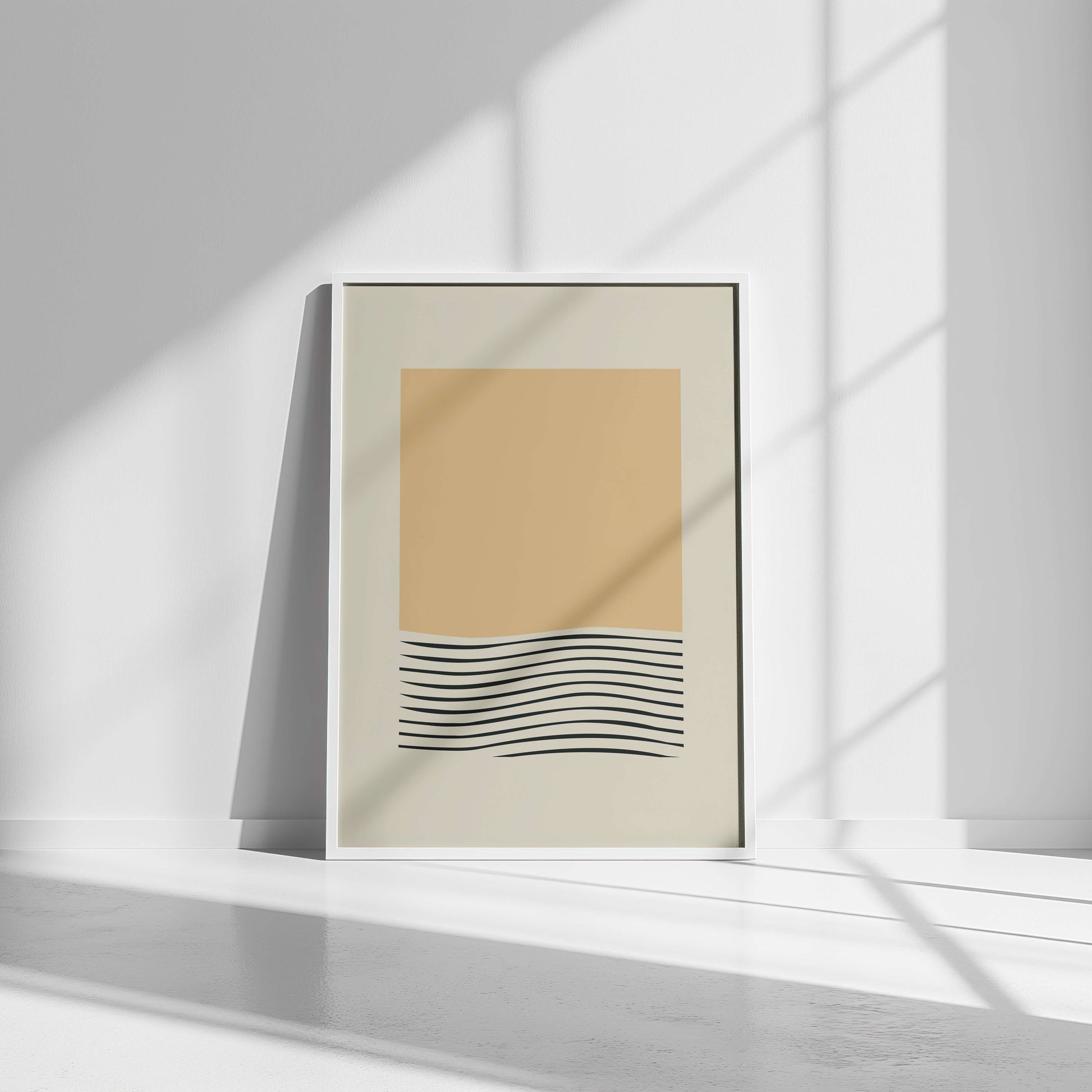 amber waves print white framed ready to hang