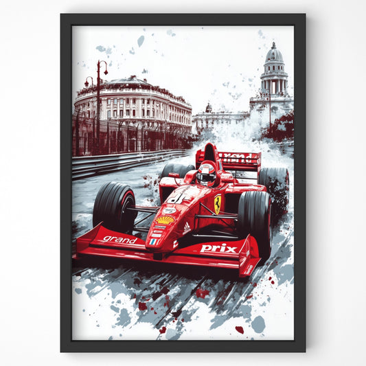 Ferrari F310B Wall Art – Classic F1 Racing Print Black Framed