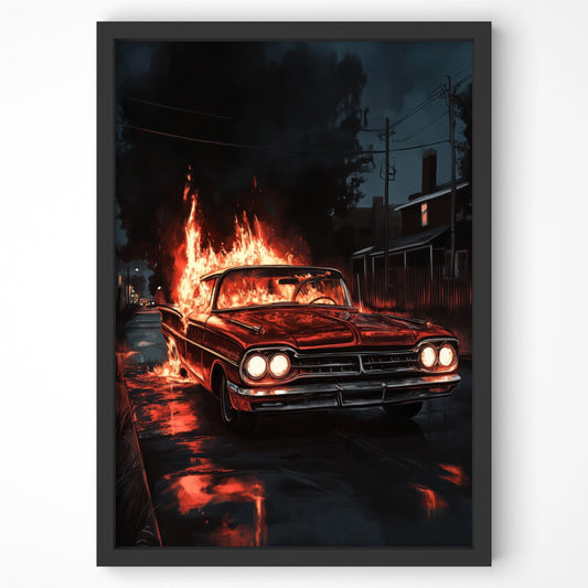 Chevrolet Biscayne Wall Art – Classic Vintage Car Print Black Framed