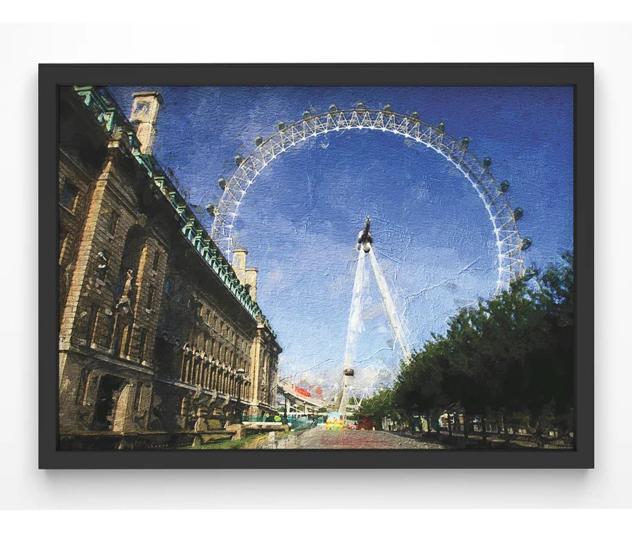 London Eye art print with impressionistic style