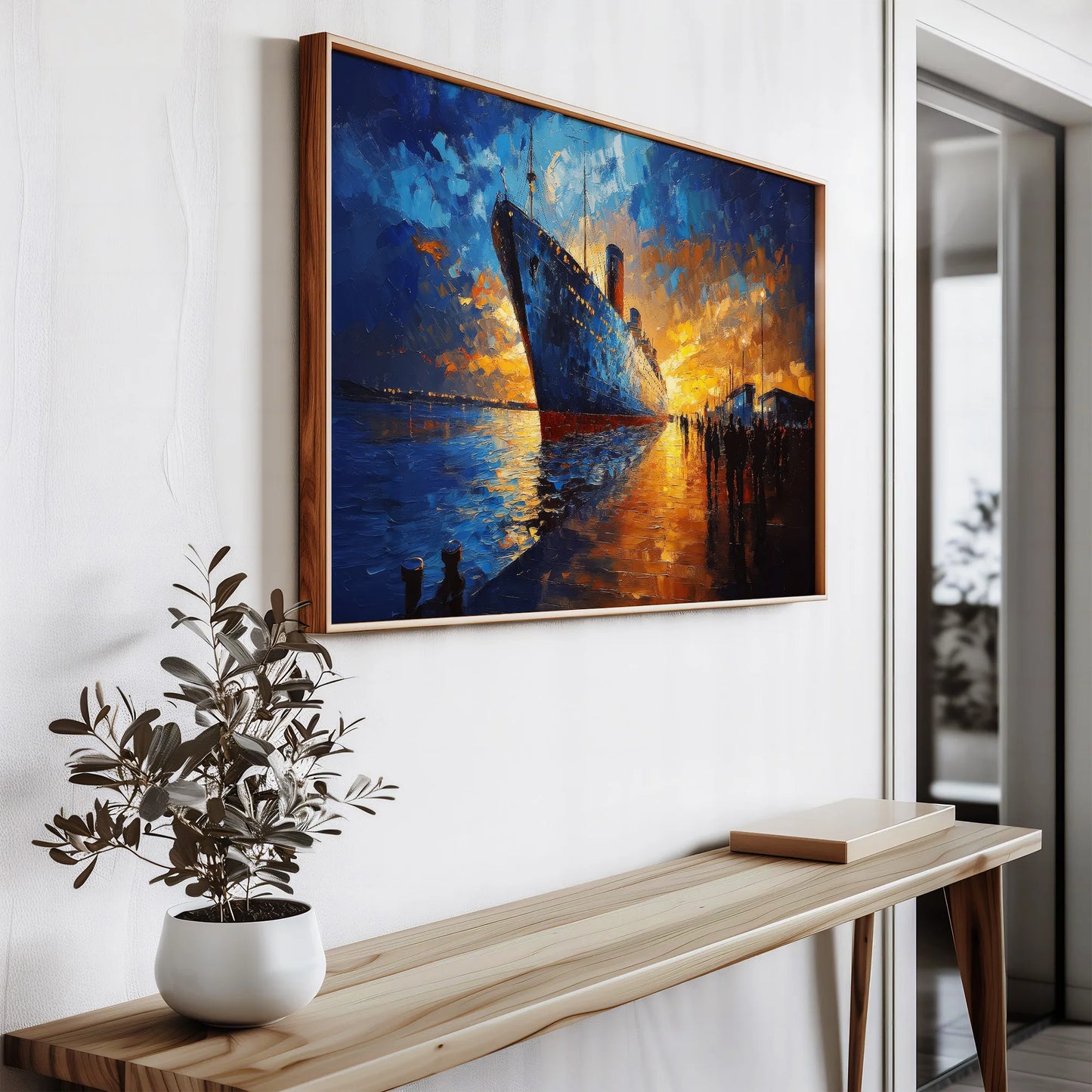 Stunning maritime artwork inspired by the Titanic’s historic departure.
