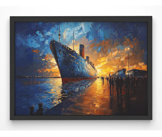 Elegant Titanic wall art capturing the excitement and legacy of the ship.
